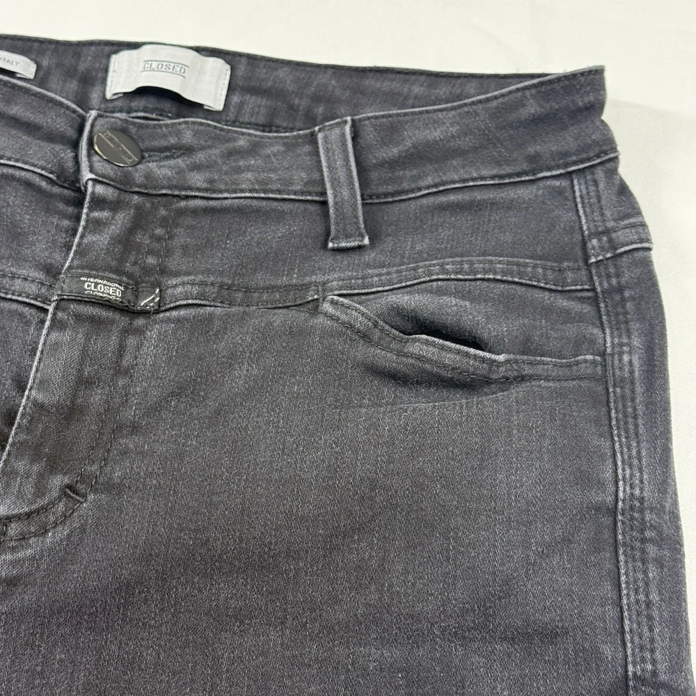 Closed‎ Skinny Pusher Jeans Size 29 Washed Black High Rise Italy Candiani Denim